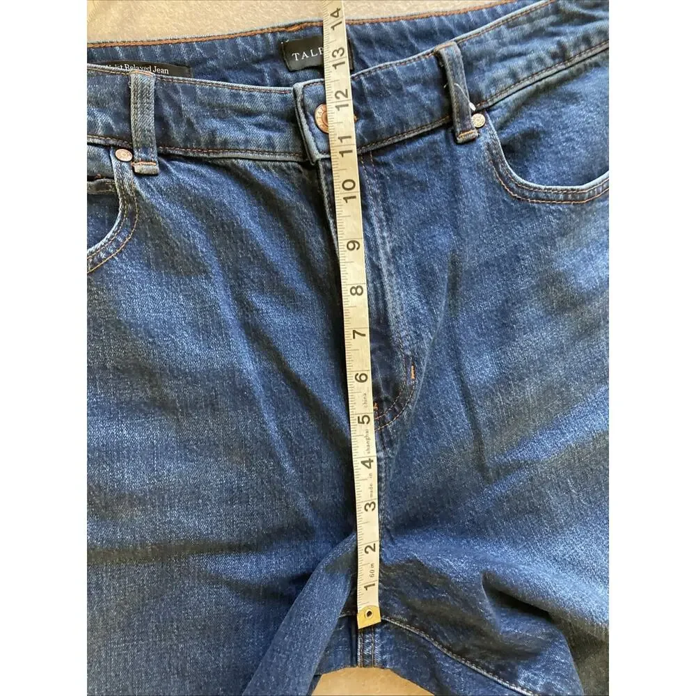 Talbots Womens High‎ Waist Relaxed Jeans Sz 12 34x26.5 Modified Blue Stretch